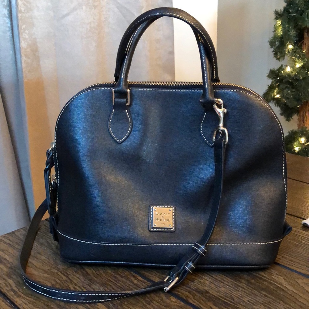 Black Leather Dooney & Burke bag